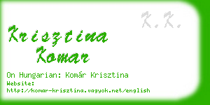 krisztina komar business card