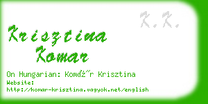 krisztina komar business card